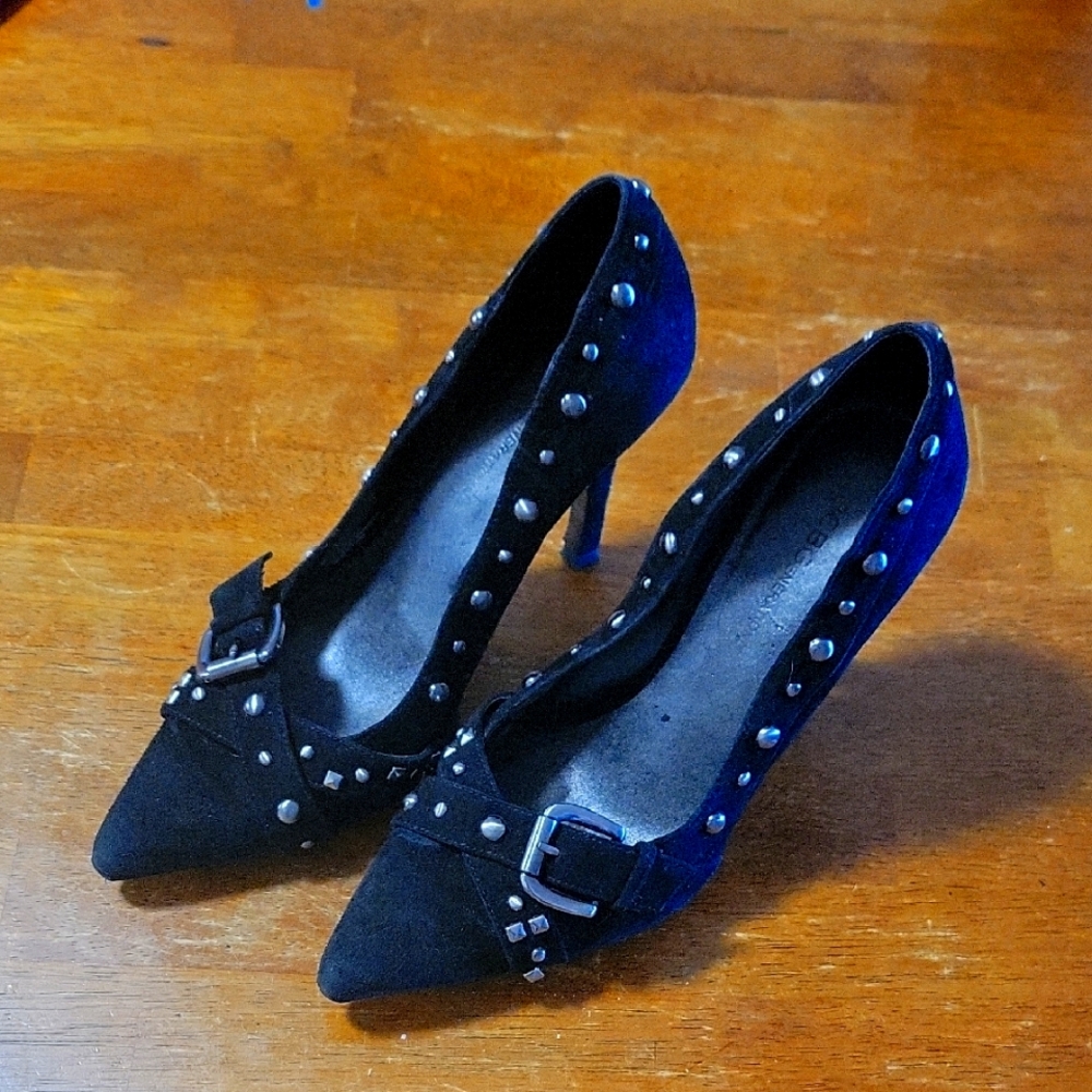 Studded Black Heels